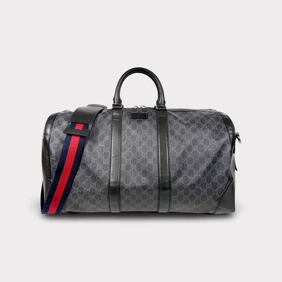 Gucci Black GG Supreme Large Duffle Bag - Picture 1 of 14